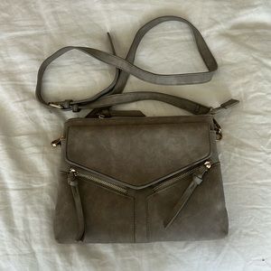 Free people grey crossbody purse